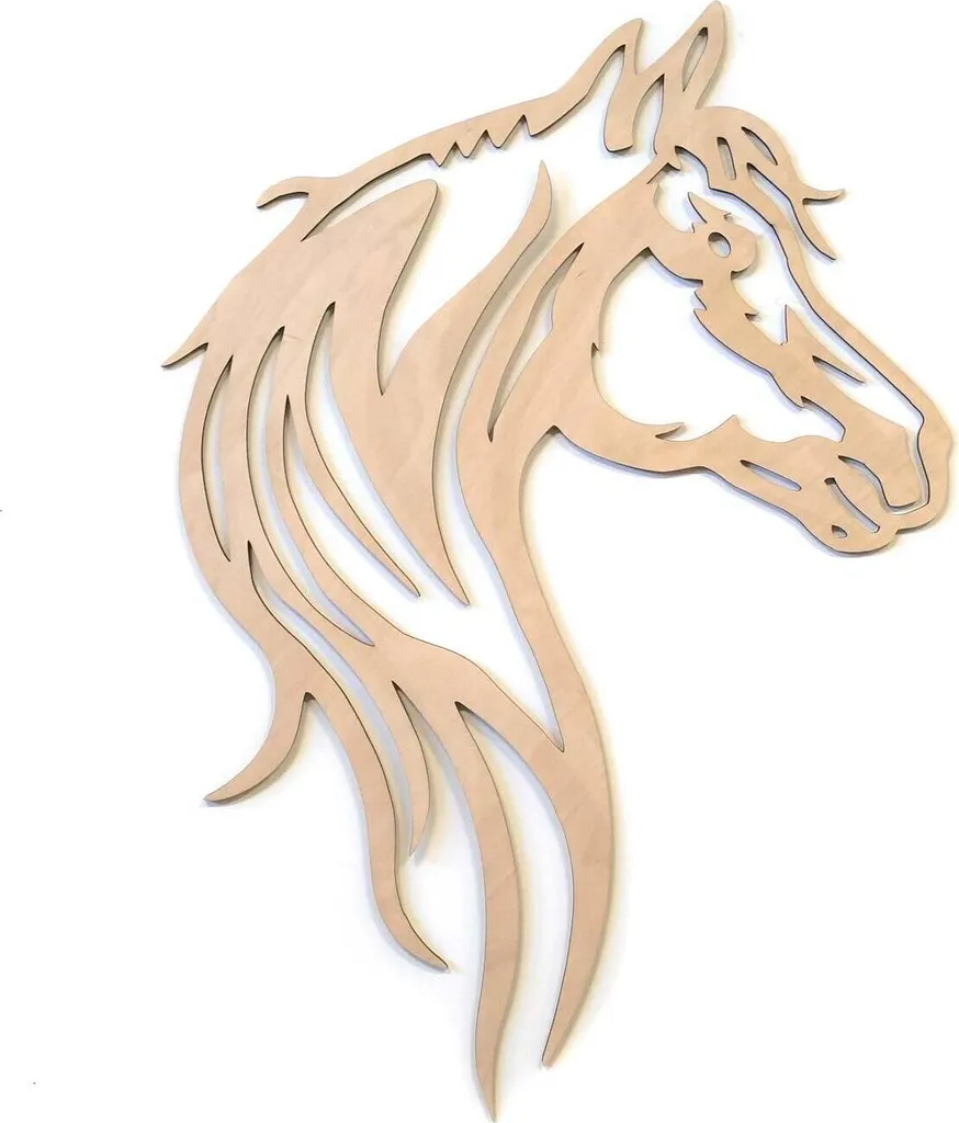 Decorazione Cavallo Legno per Cameretta Bambini 50cm - Idea Regalo