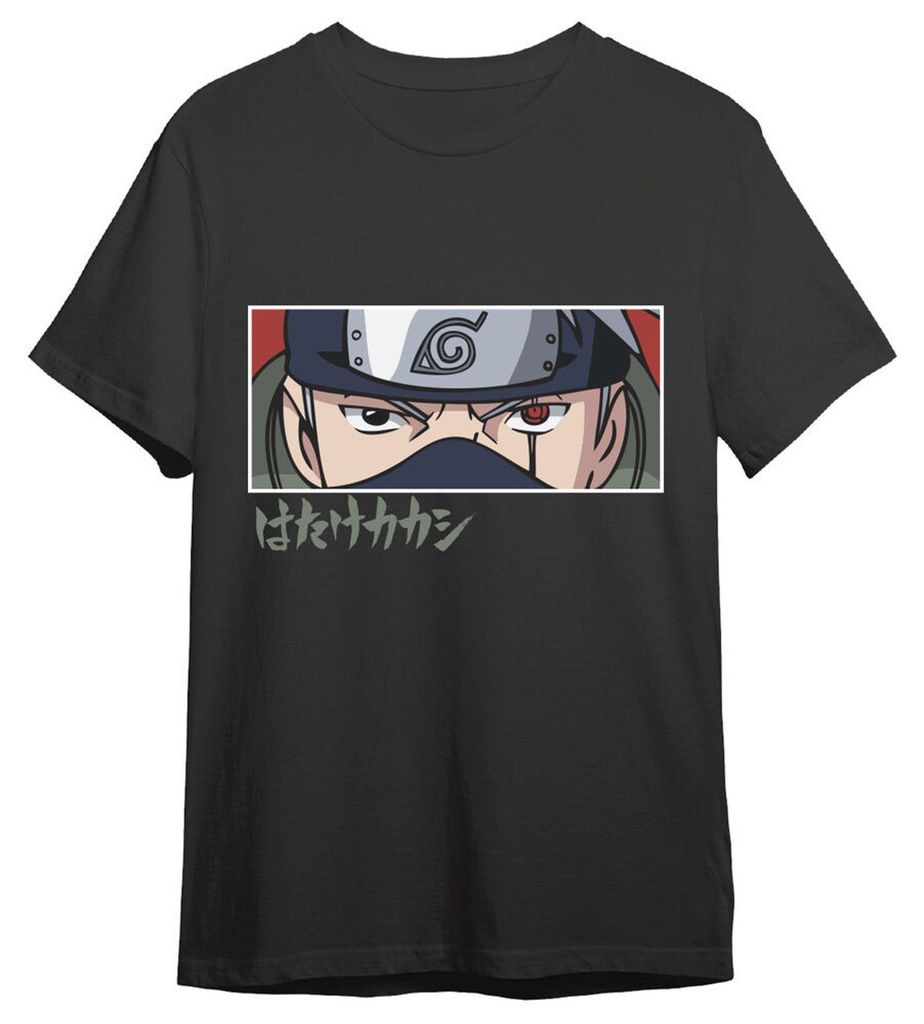 Pierrot Kakashi Eyes Naruto Shippuden Kurzarm-t-shirt  XL  Produktbild 