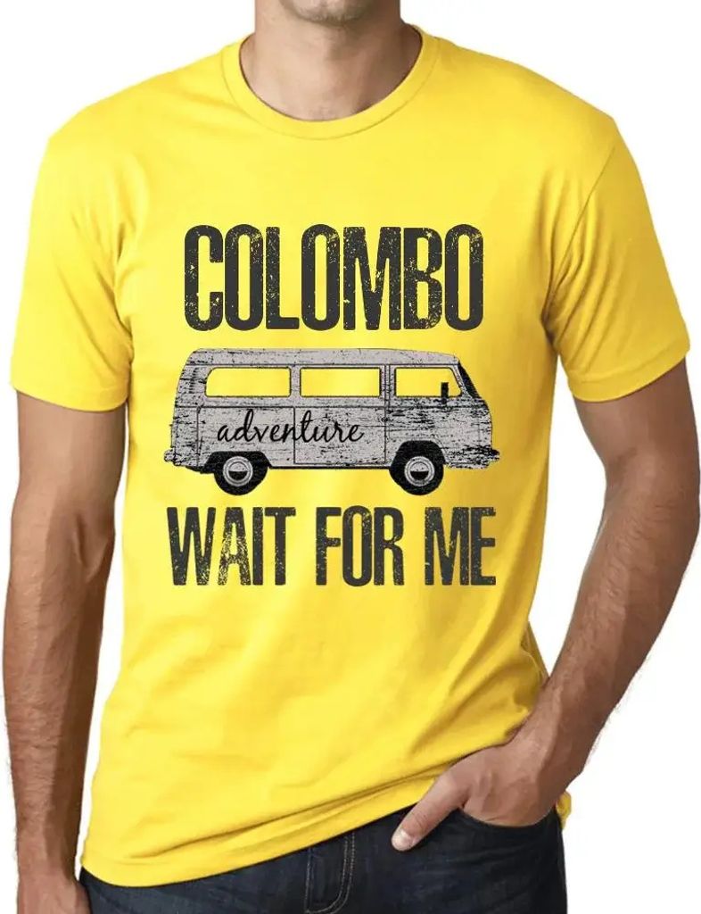 Herren Grafik T-Shirt Abenteuer warten auf mich in Colombo – Adventure Wait For Me In Colombo – Öko-Verantwortlich Vintage Jahrgang Kurzarm Lu...