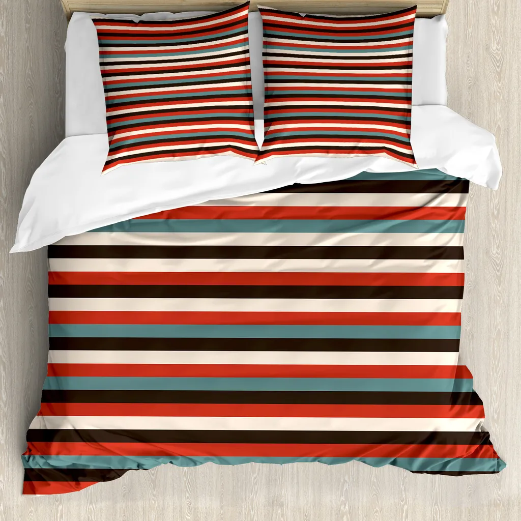 Copripiumino Antiacaro ABAKUHAUS 155x220 - Vintage Rosso e Nero