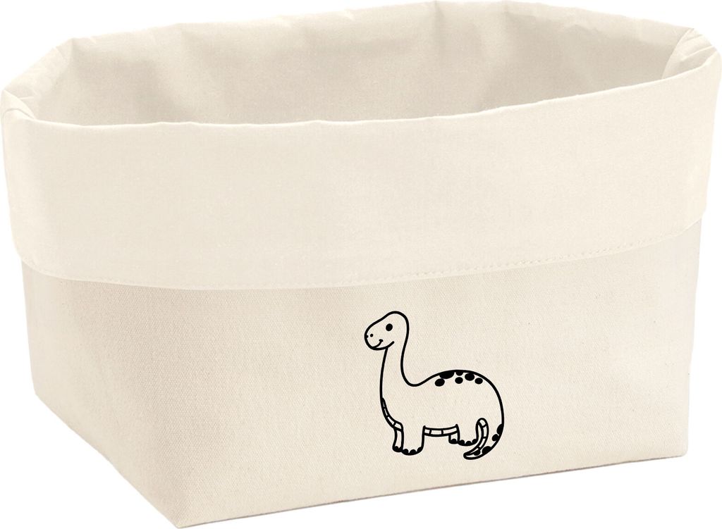 Huuraa Organizer Brontosaurus Dinosaurier 8 Liter Large Canvas Baumwolle Utensilo Geschenkidee