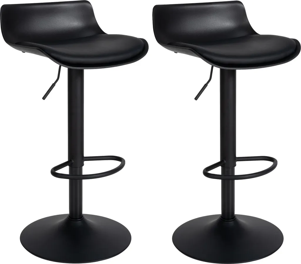 Offerta Set 2 Sgabelli Bar Aveiro Similpelle - Regolabili e Girevoli
