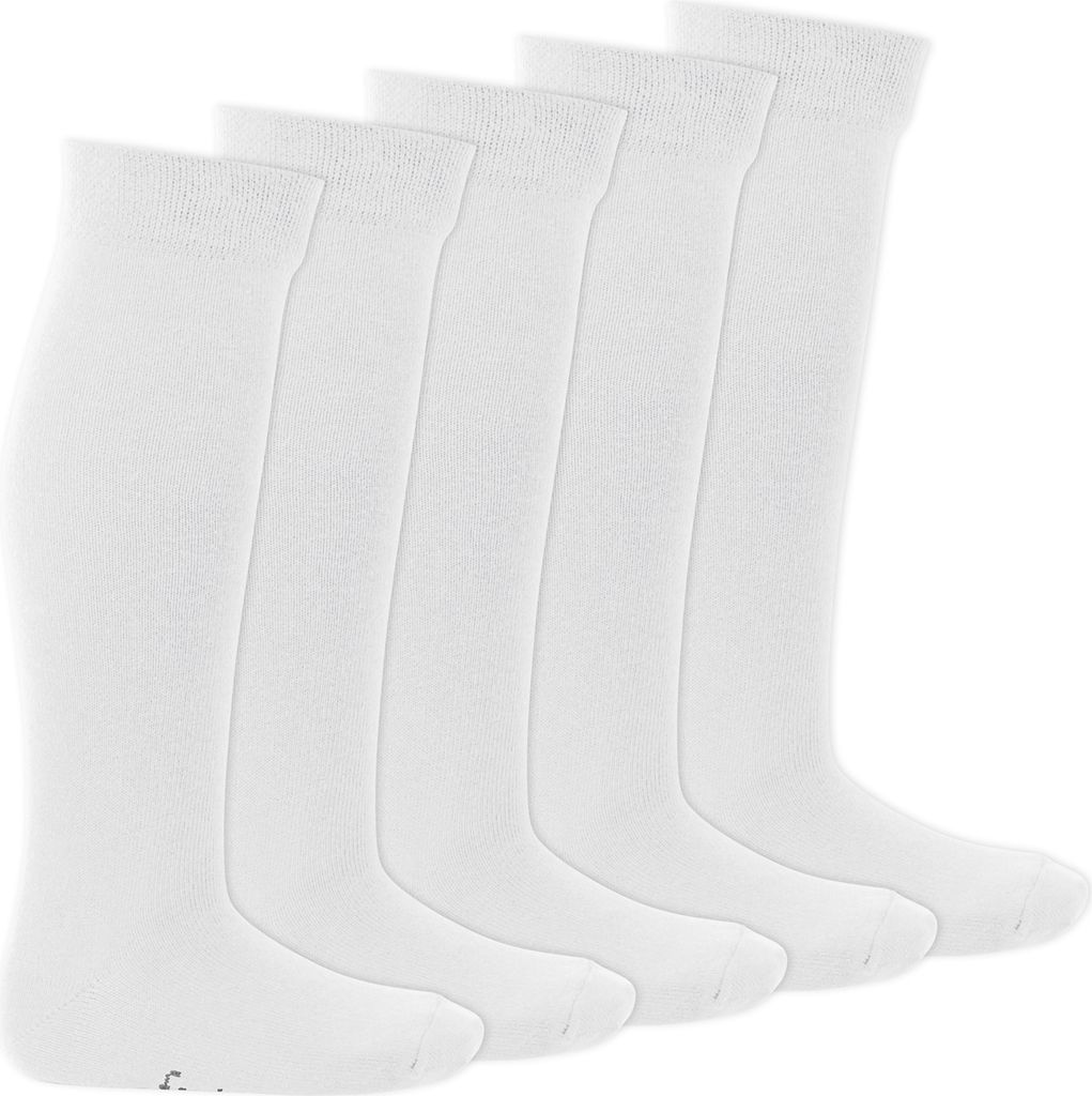 Footstar EVERYDAY! Kinder Kniestrümpfe (5 Paar) Weiß 35-38 Produktbild 