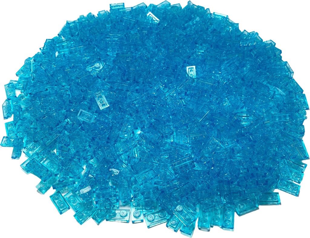 LEGO 1x2 Platten Bauplatten Hellblau - 3023 NEU! Menge 25x