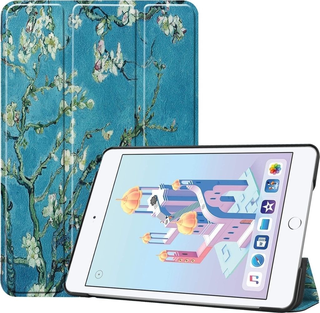Mobigear Tri-Fold iPad Mini 5 (2019) Hülle Klapphülle - Mandelblüten