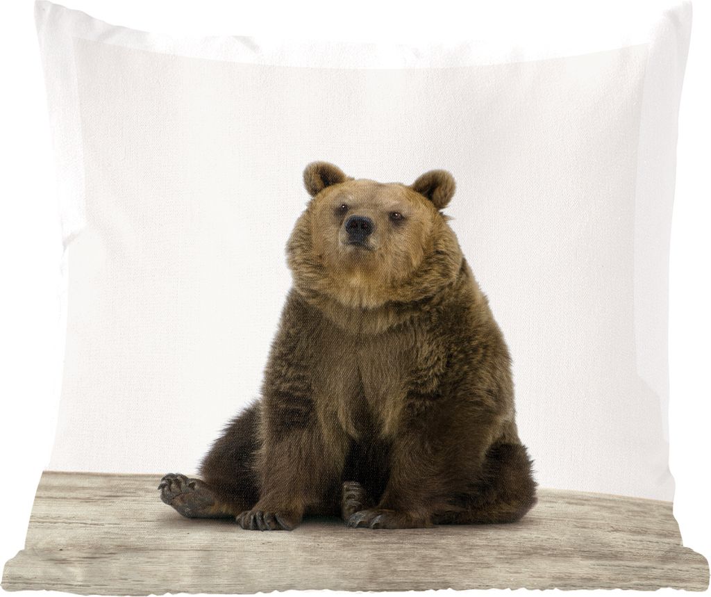 MuchoWow Zierkissen Sofakissen Wohnzimmer Dekokissen 50x50 cm Bär - Grizzly - Tiere - Komfort - Sofakissen