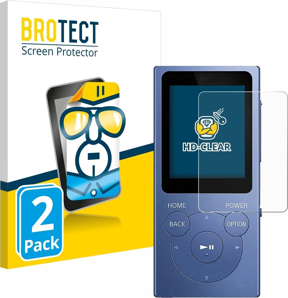 2x Für Sony Walkman NW-E394 Schutzfolie BROTECT Displayschutz Display Schutz Folie Klar Transparent