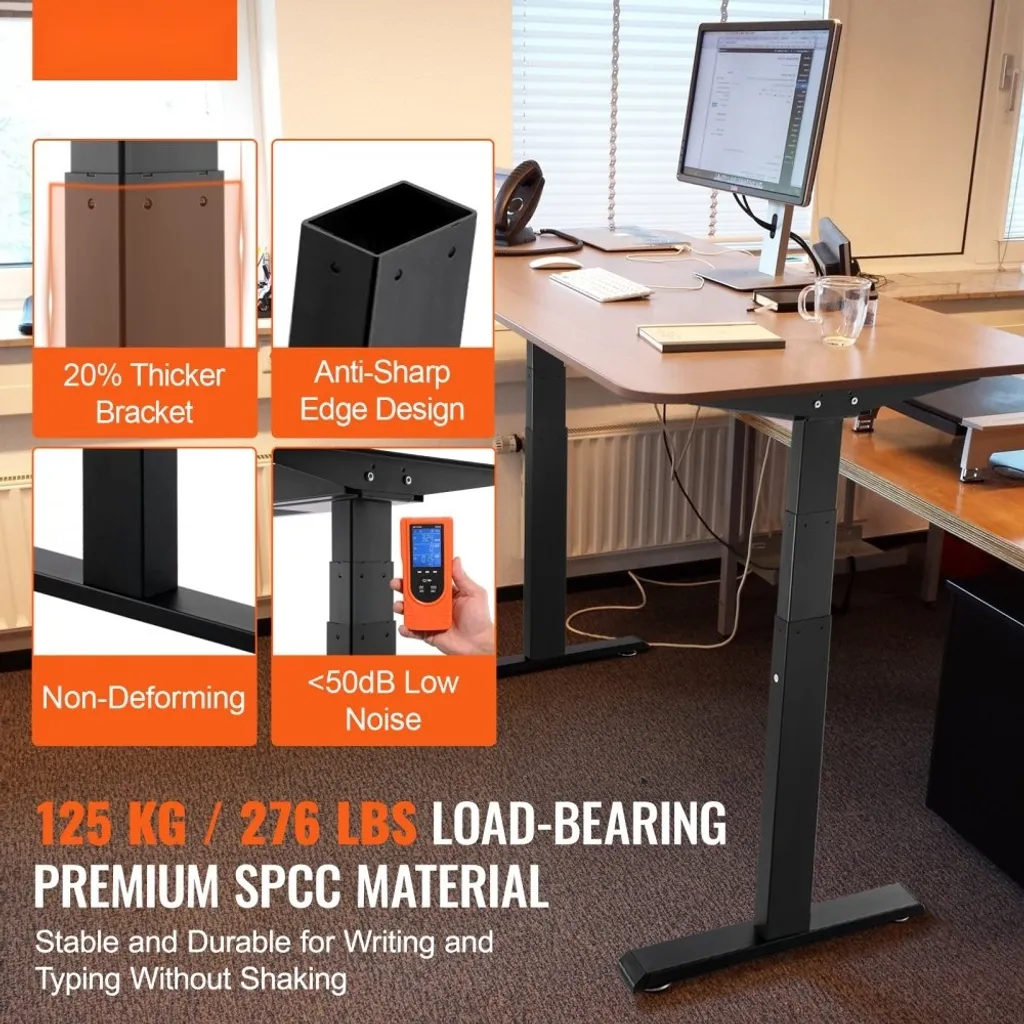 Piétement de table électrique noir ergonomique avec 3 mémorisations - 2