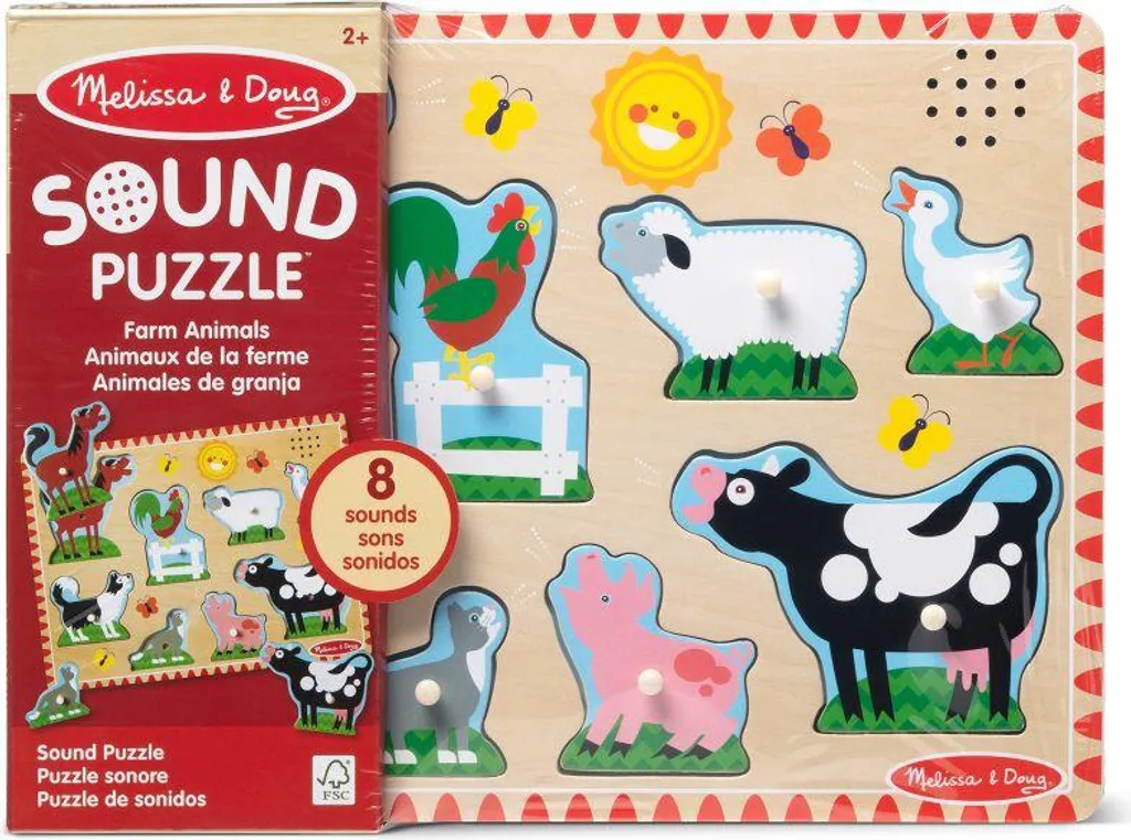 Puzzle éducatif à sons Melissa & Doug pour stimuler l'éveil sensoriel