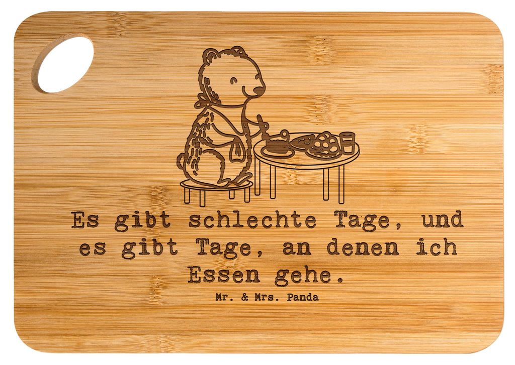 Mr. & Mrs. Panda Brett Bär Essen gehen - Transparent - Geschenk, Restaurantbesuch, holzschneidebrett, Schneidebrett, Restaurant, vesperbrett, Frü...