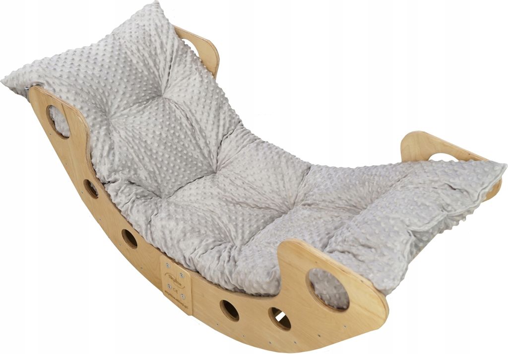 Skyline Holz Kletterbogen Klettergerüste Kletterdreieck Baby Kletterwippe Holzbogen für Kinder Montessori Lack Klappbar, mod.B, 100x50x43cm, Grau