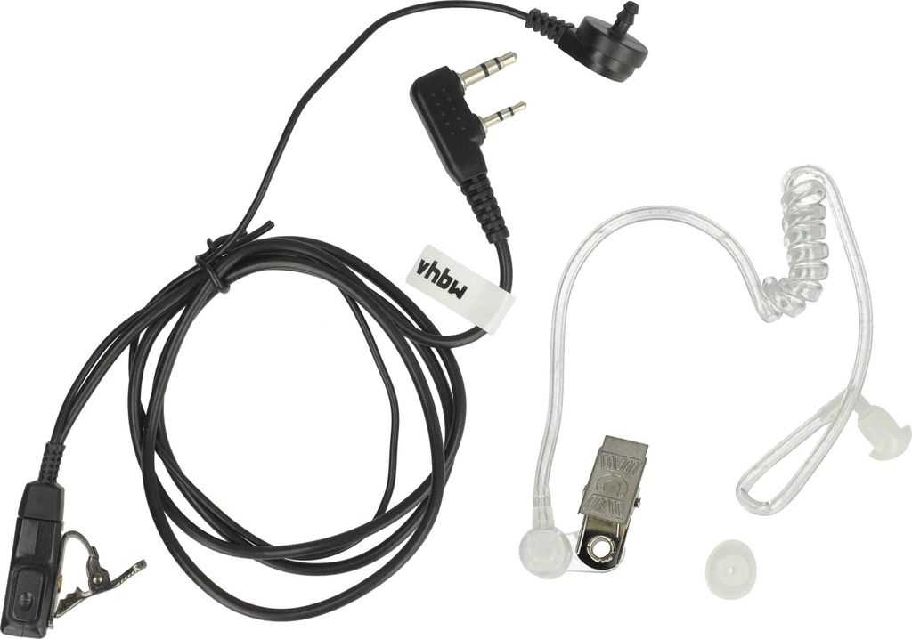 vhbw Headset kompatibel mit Kenwood TK-3202K, TK-3230XLS, TK-3200LP, TK-3202L, TK-3202, TK-3230, TK-3200L, TK-340 Funkgerät - schwarz, Akustikschl...