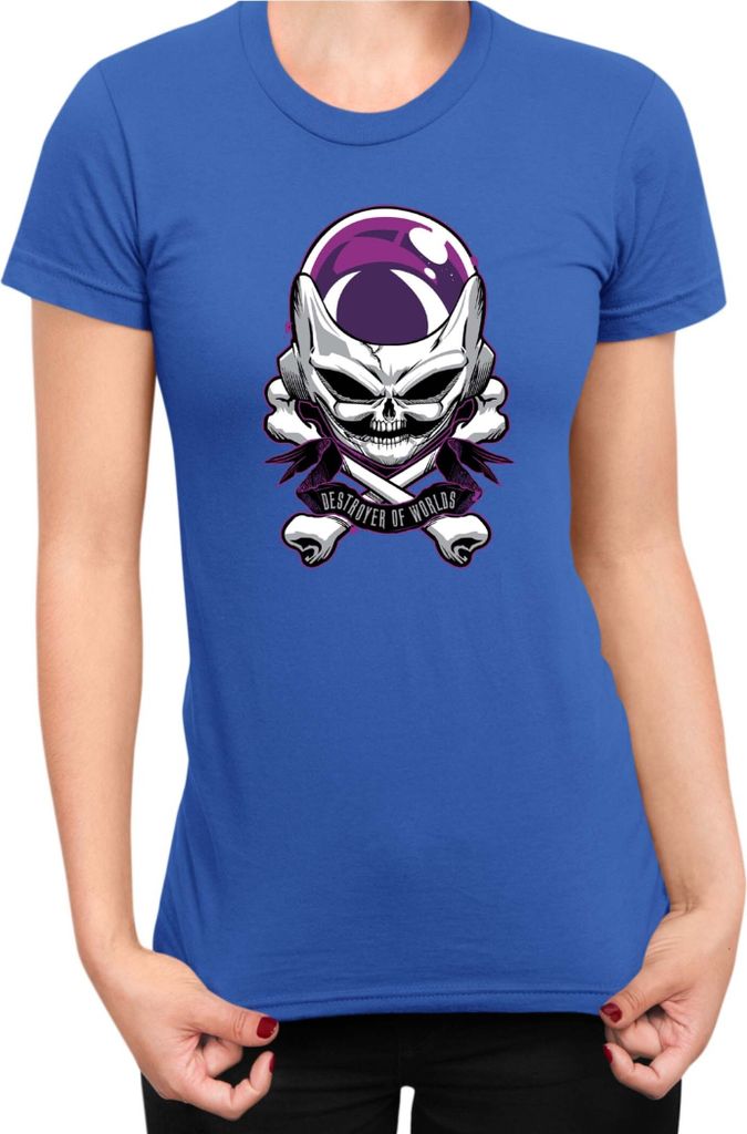 Damen T-Shirt Dragon Anime Manga Ball Z Frieza 01, Lady XS / Blau