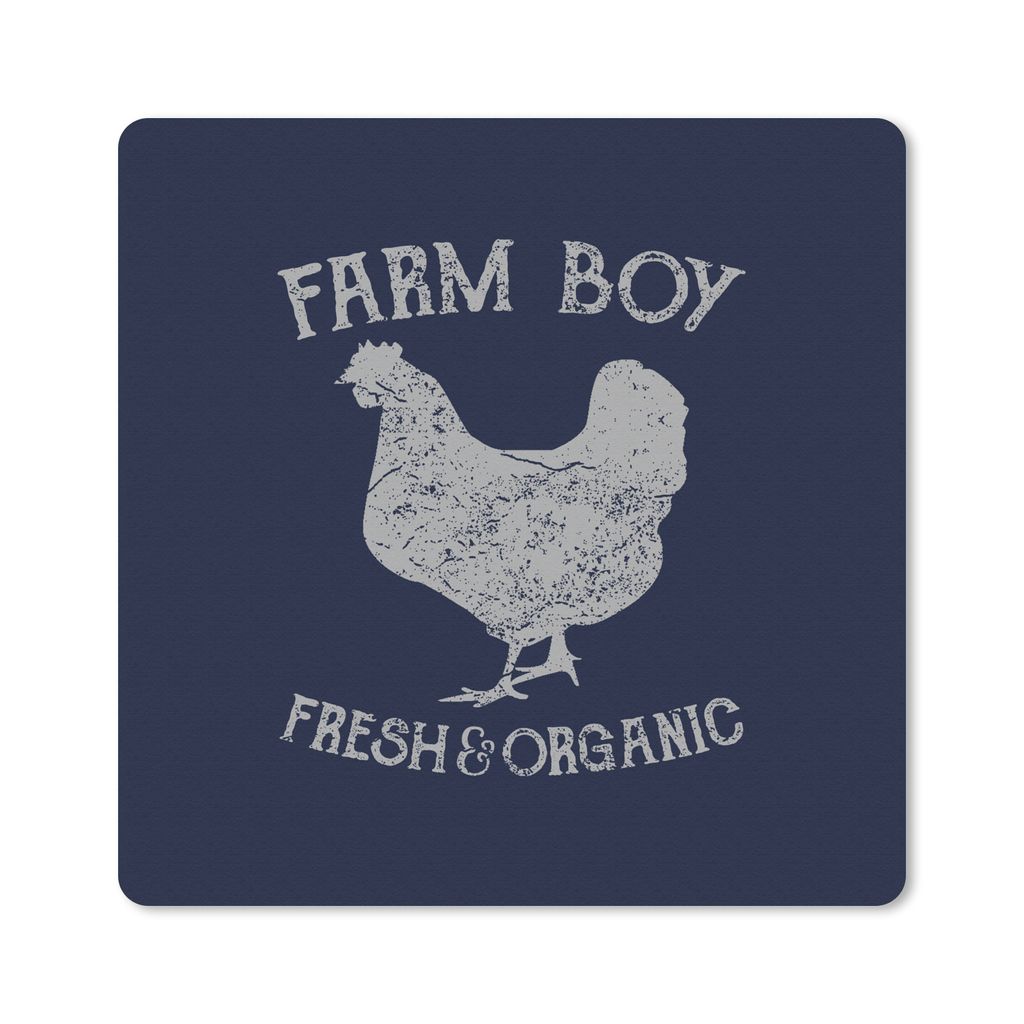 MuchoWow Mauspad Mousepad Vintage - Huhn - Bauernhof 30x30 cm - Mousepads - Maus Mat - Pad - Mausunterlage - Gaming