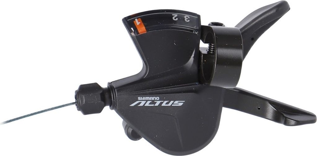 SHIMANO Schalthebel Altus SLM2010 3-fach, links, 1800mm, Rapidfire schwarz, schwarz