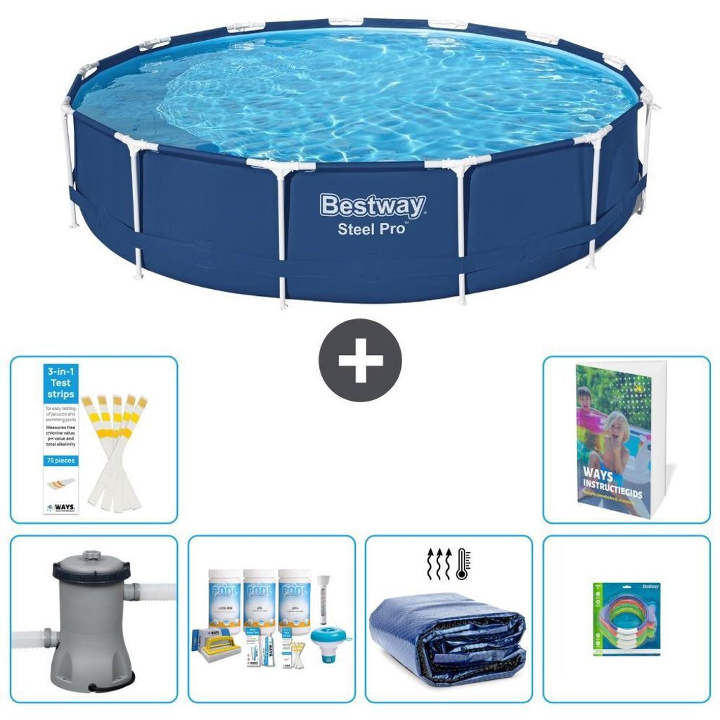 Bestway Steel Pro Rund - 396x84 cm - 7-teilig S282