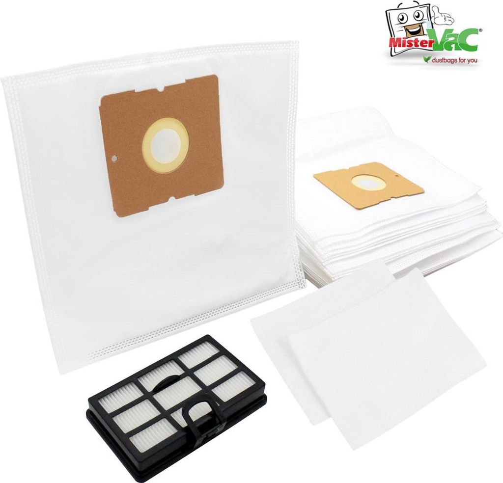 MisterVac 20 Stück Staubsaugerbeutel + Filter kompatibel mit OK. OVC 81522 B