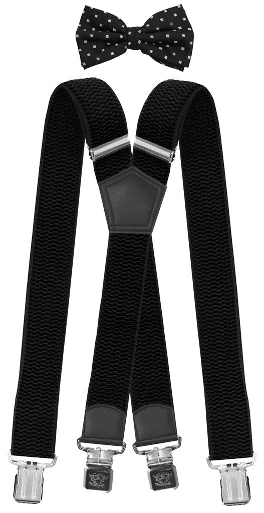Fabio Farini - 1 Stück Herren Hosenträger Pack 4cm X-Form Produktbild 