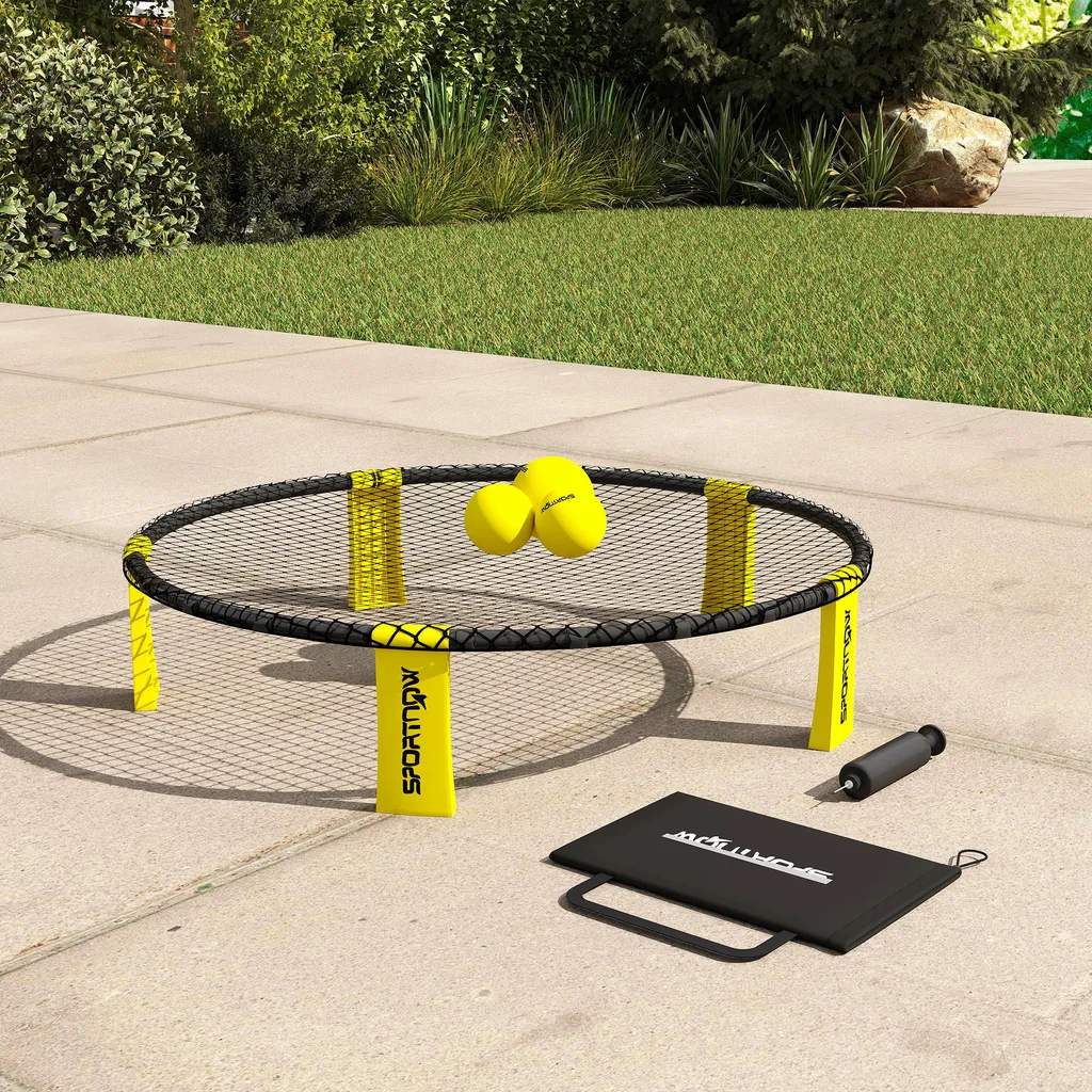 Set Mini Volleyball Spike Facile à Installer avec Filet et 3 Balles Pro - 8