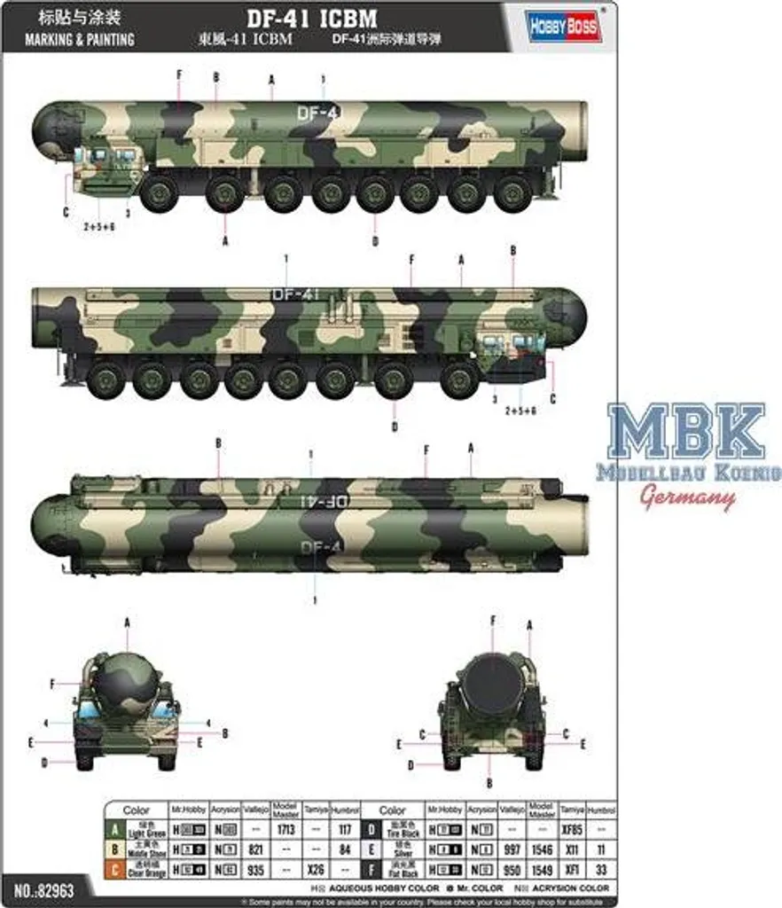 Modèle Réduit Missile DF-41 1:72 : Kit de Collection Militaire Complet