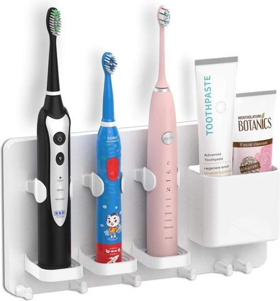 Porte-brosse à dents électrique mural et support rasoir pour douche