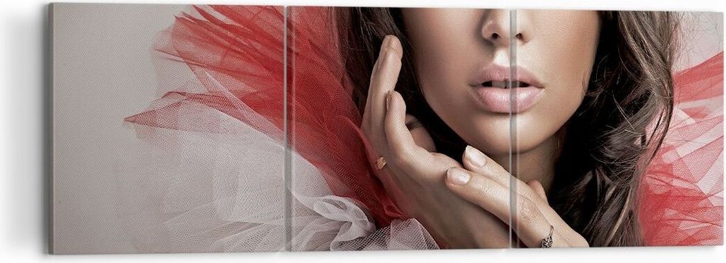 Bild auf Leinwand - Leinwandbild - Schönheit kleid mode modell - 120x40cm - Wand Bild - Wanddeko - Leinwanddruck - Bilder - Kunstdruck - Wanddekor...