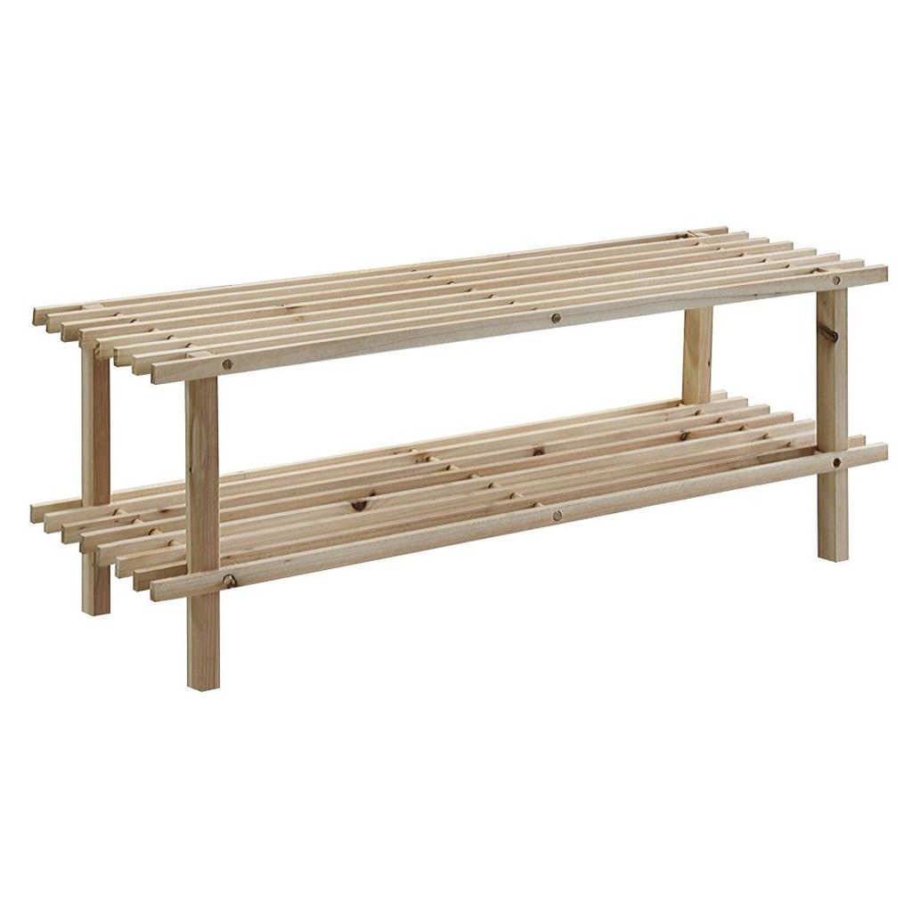 ZELLER Botník dřevěný 2 police 80x26x29,5cm Obrázek produktu 