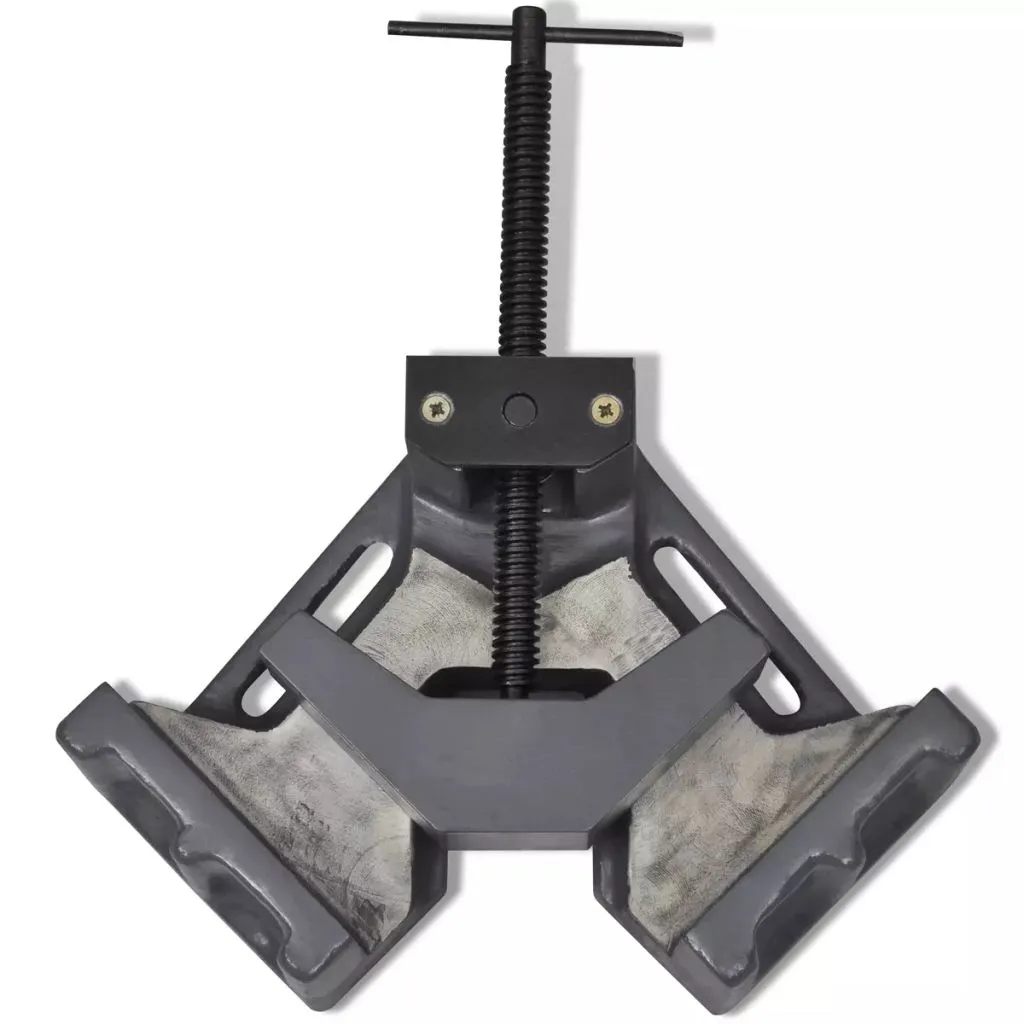 Étau d'angle 115 mm vidaXL : fini les assemblages de travers à 90 degrés