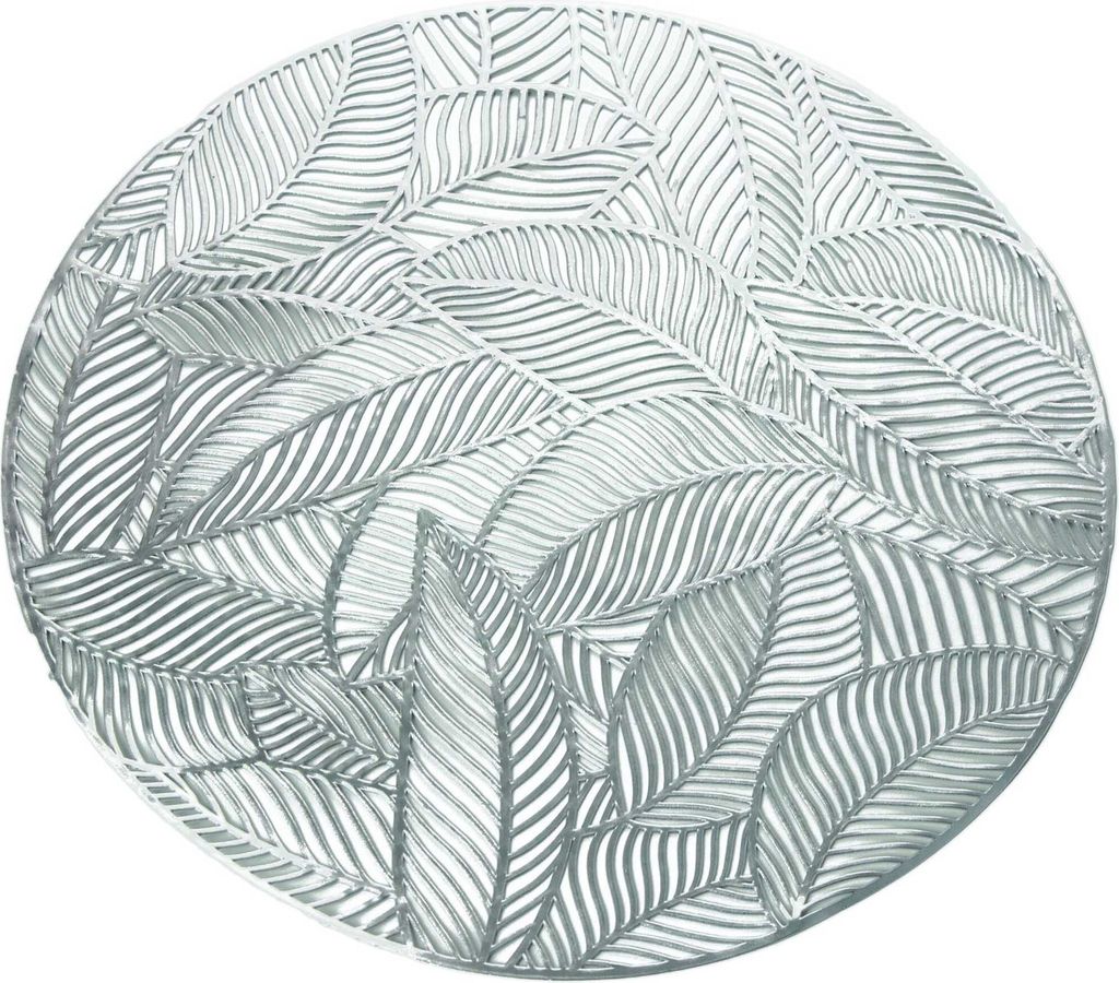 Sottopiatto rotondo da tavola decorativo, 37 cm, argento Immagine del prodotto 