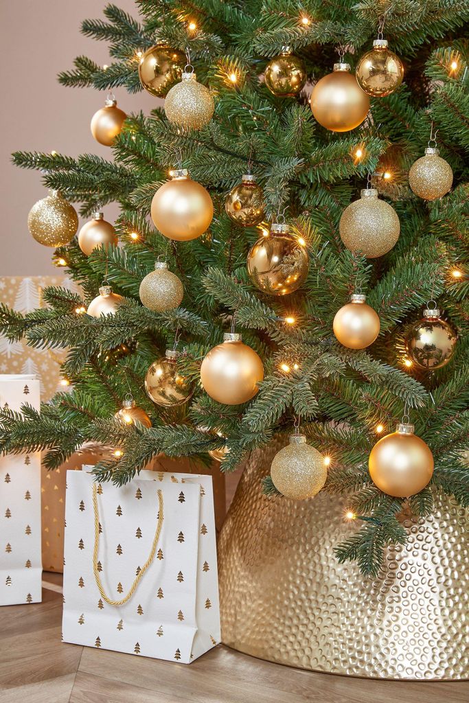 Mica Decorations Weihnachtsbaumkugeln-Set - 42 Stück - Ø7 cm - Gold