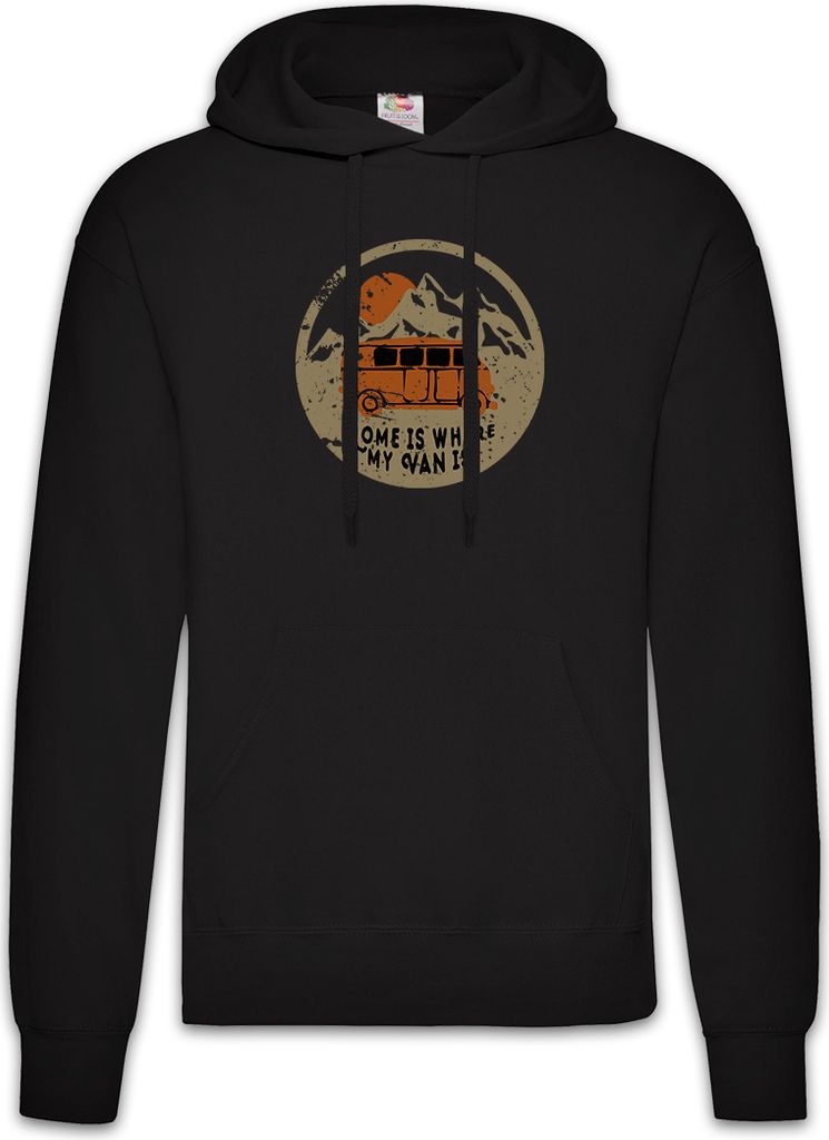 Urban Backwoods Home Is Where My Van Is, Herren Hoodie, Farbe: Schwarz, Größe: 3XL