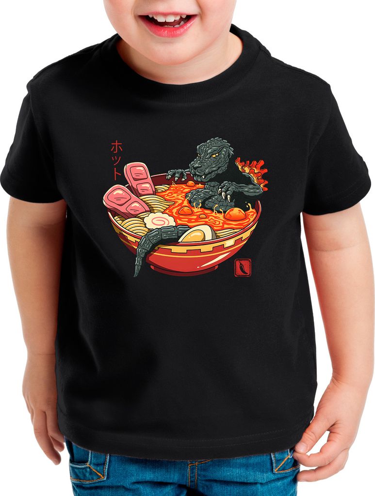 style3 Hot Ramen Noodle Kinder T-Shirt japan monster nipon tokio tokyo