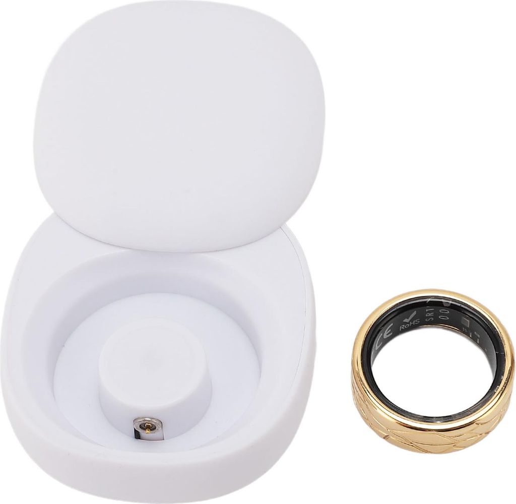 Smart Ring Health Tracker Wasserdicht Schlafüberwachung Sportmodi Gestensteuerung APP Fitness mit Ladekoffer 8