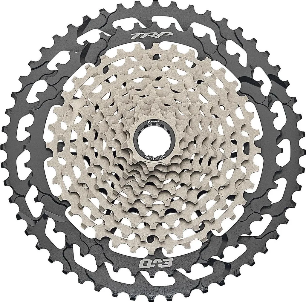 Cassette de Vélo 12 Vitesses EVO CS-M9050 Robuste en Noir et Argent