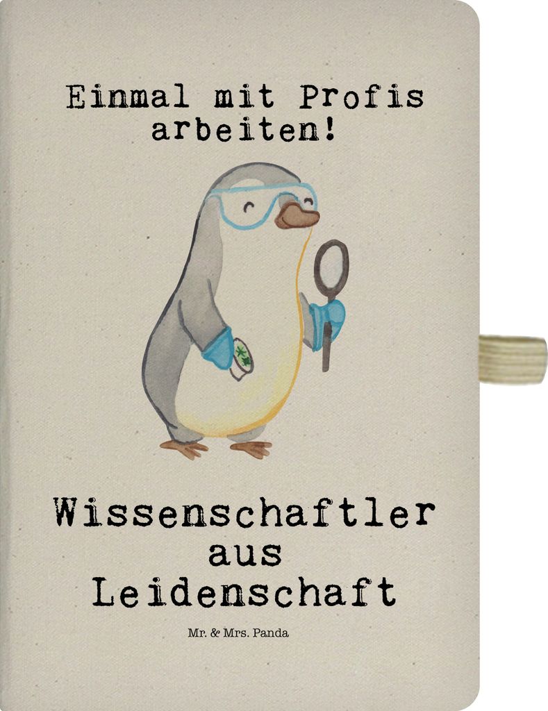 Mr. & Mrs. Panda Journal Wissenschaftler Leidenschaft - Transparent - Geschenk, Adressbuch, Tagebuch, Skizzenbuch, Universität, notizbuch, Schreib...