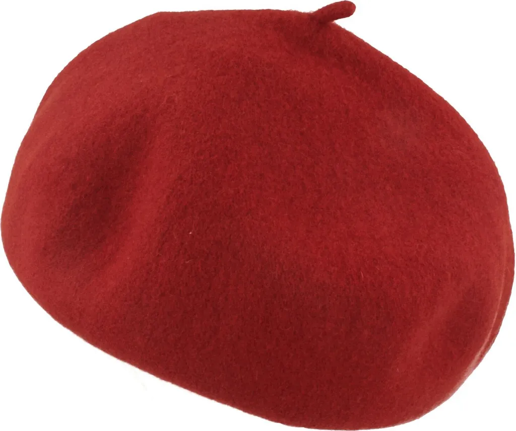 Bonnet Kopka Long Beanie en laine rouge style basque taille unique