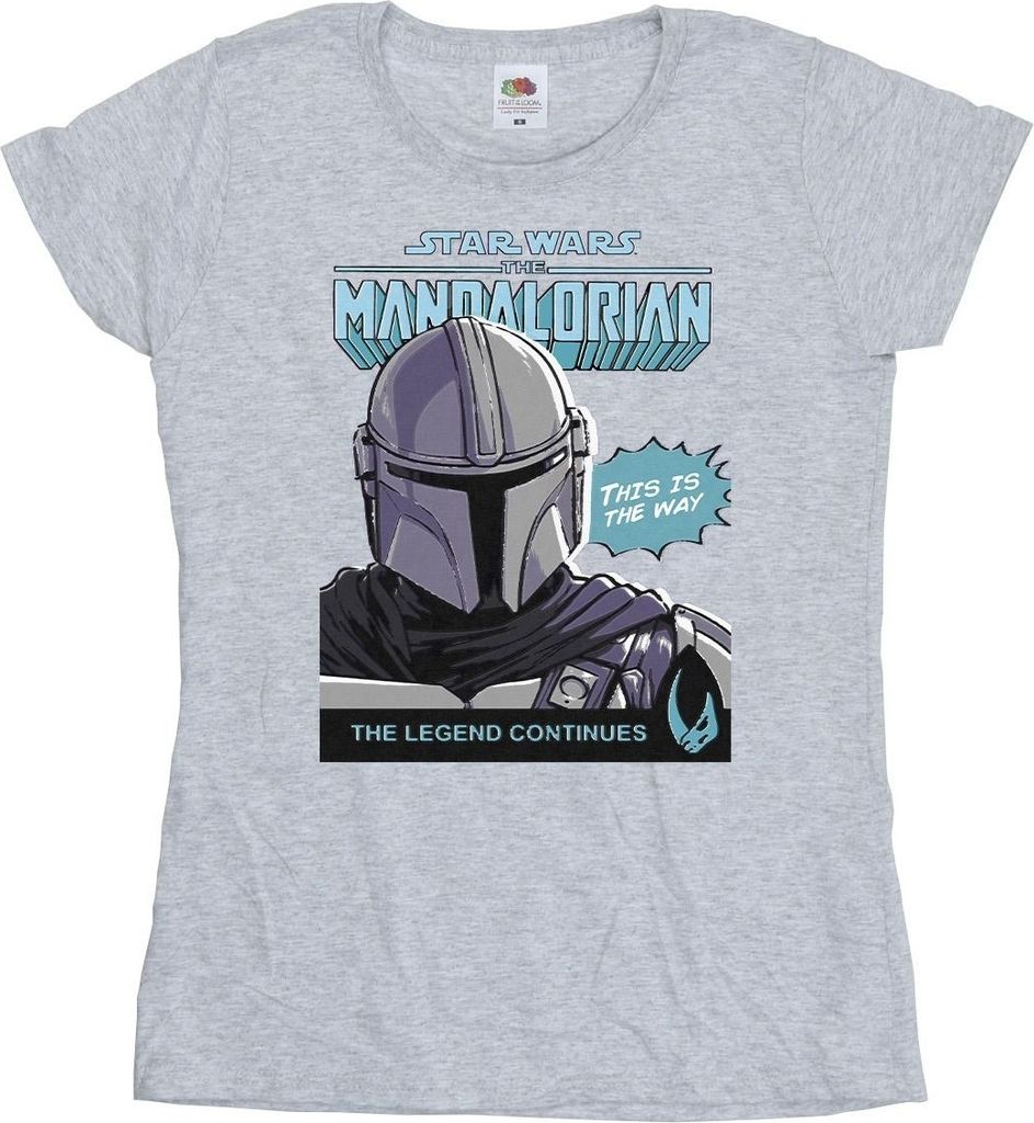 Star Wars The Mandalorian - T-Shirt für Damen BI43177 (L) (Grau)