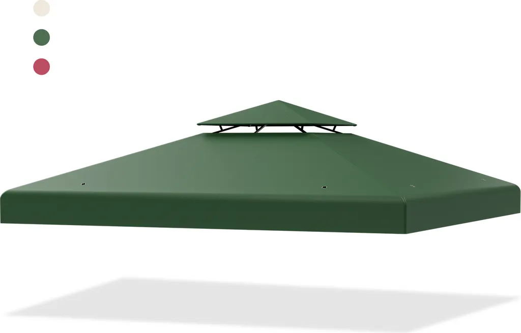 Telo Ricambio per Gazebo COSTWAY 3x3 m Verde Scuro | Nuovo Look Giardino