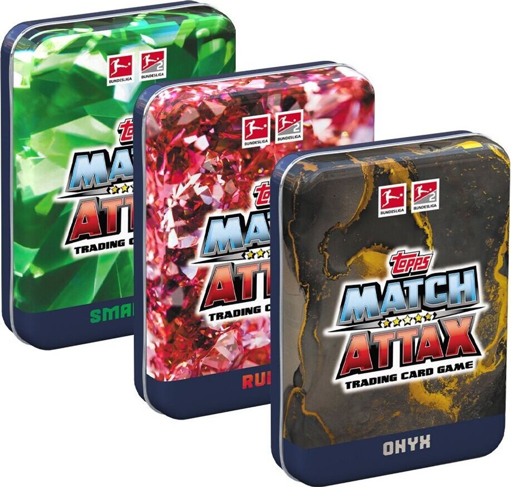 Topps Match Attax 2022/23 - Alle 3 verschiedenen Mini Tin Boxen