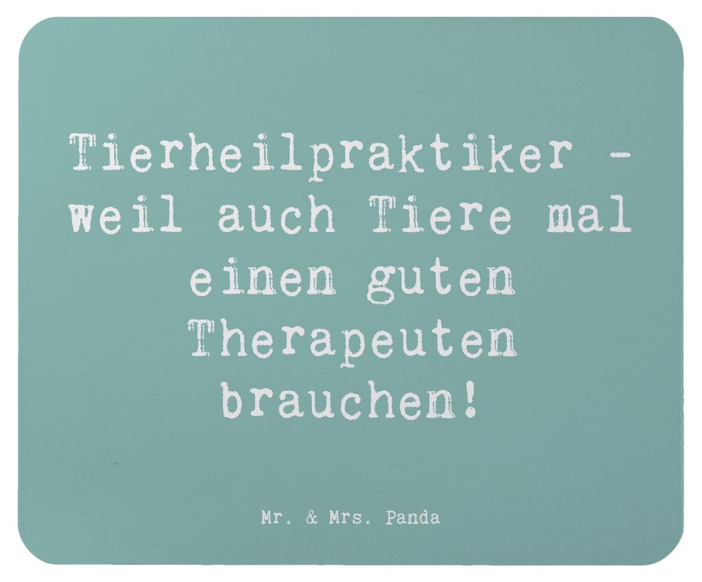 Mr. & Mrs. Panda Mouse Pad Spruch Tierheilpraktiker - Meeresbrise - Geschenk, computer mousepad, laptop, für, Berufe, Homöopathie Tiere, Tierwohl...