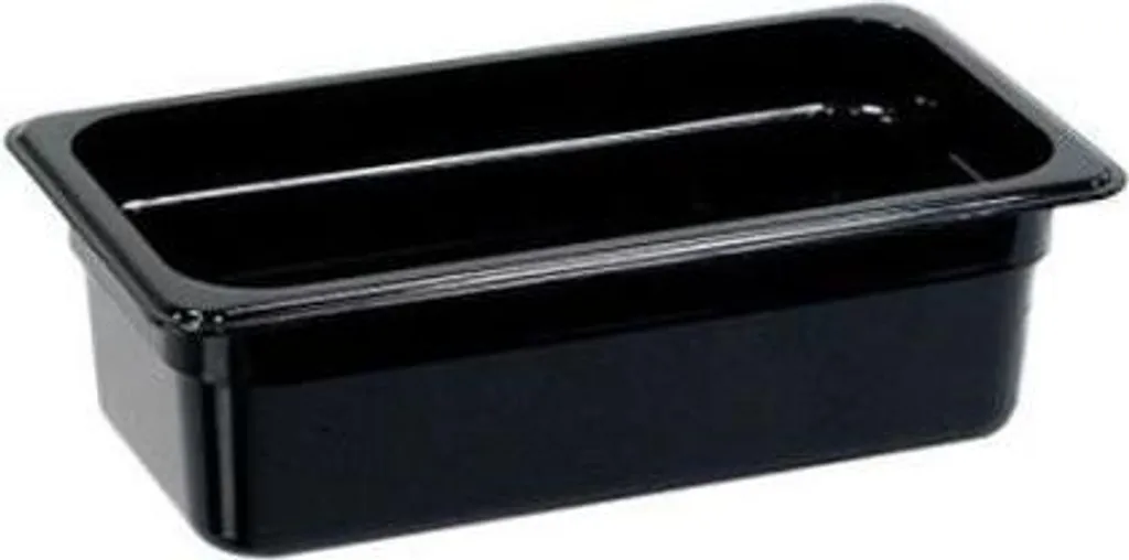 Contenitore Gastronorm GN 1/3 Policarbonato Nero 100mm Resistente
