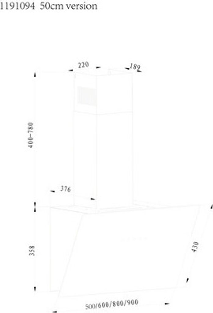 Amica Kaminhaube 50 cm KHF654630S Produktbild 3