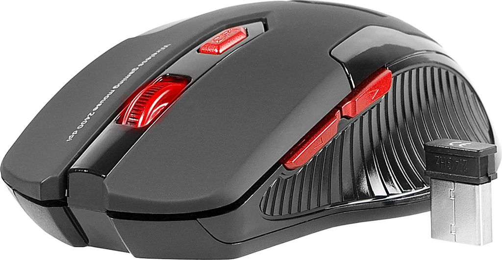 Tracer Airman, Optisch, RF Wireless, 2400 DPI, Schwarz, Rot