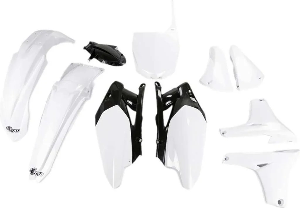 Réparer plastiques cassés Yamaha YZ F 450 avec kit UFO 10 pièces blanc