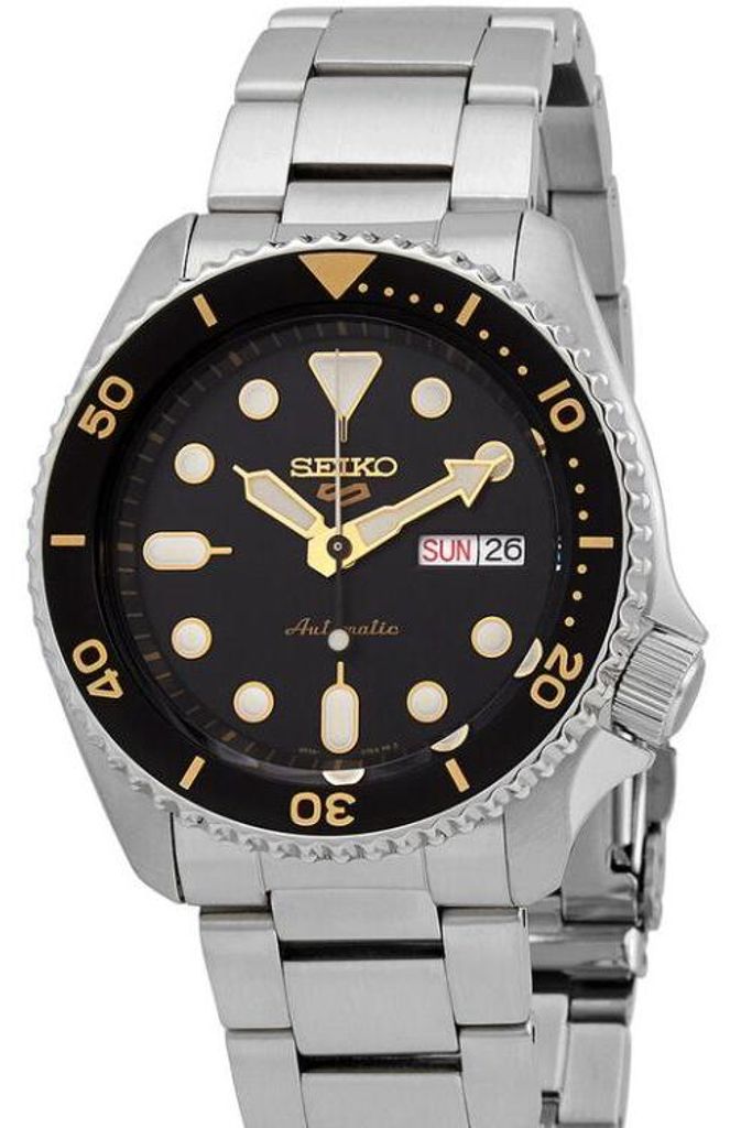 Orologio automatico da uomo Seiko 5 Sports, quadrante nero, Immagine del prodotto 
