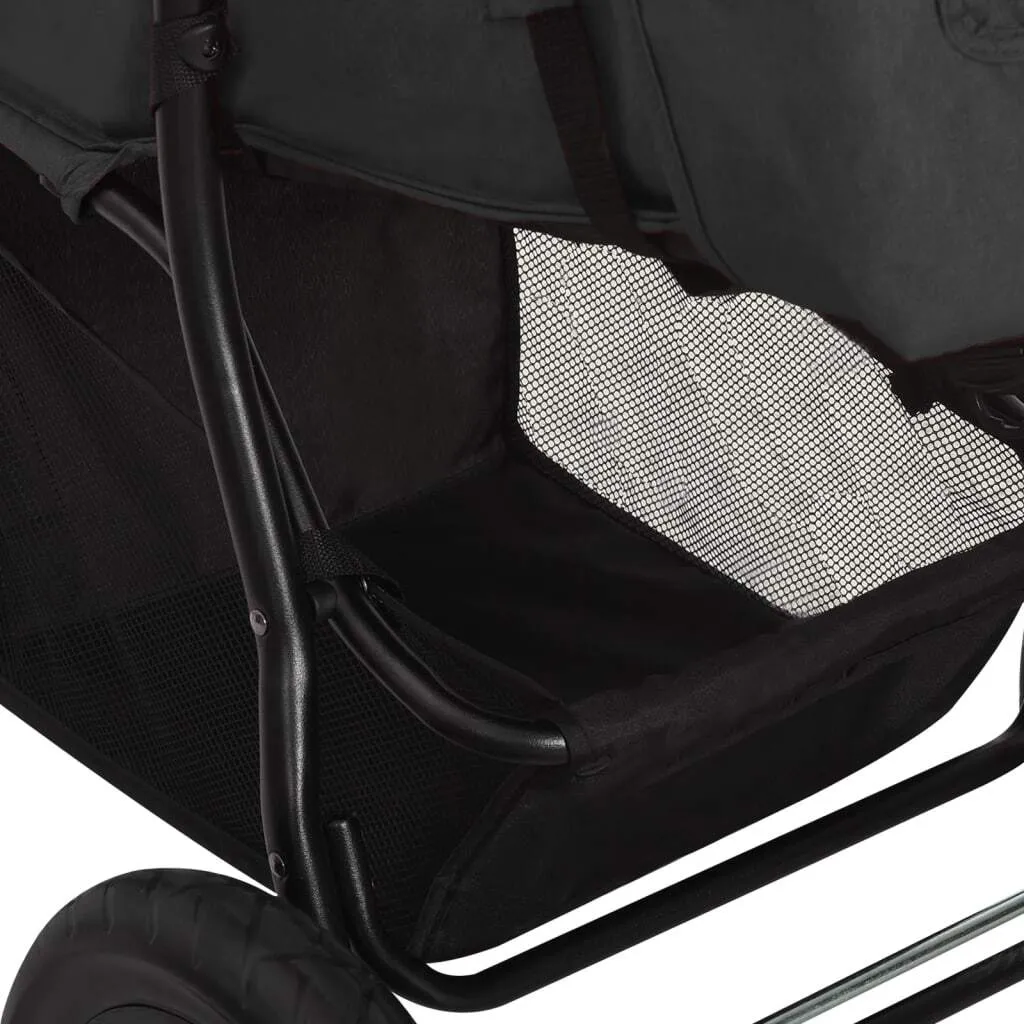 Poussette Canne Anthracite Châssis Acier Compacte et Légère - vidaXL - 9