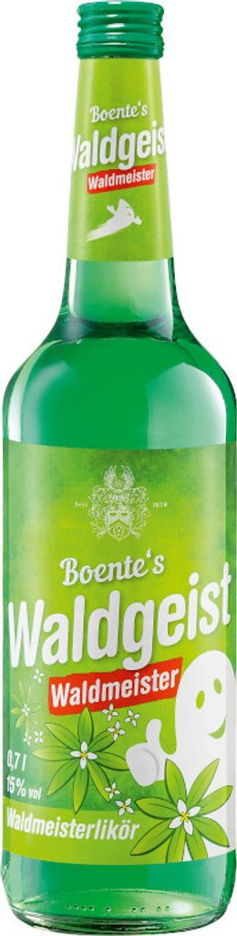 Boentes Waldgeist Waldmeister Likör | 15 % vol | 0,7 l Produktbild 