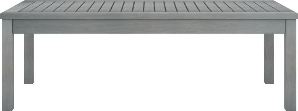 vidaXL Couchtisch 100x50x33 cm Grau Massivholz Akazie