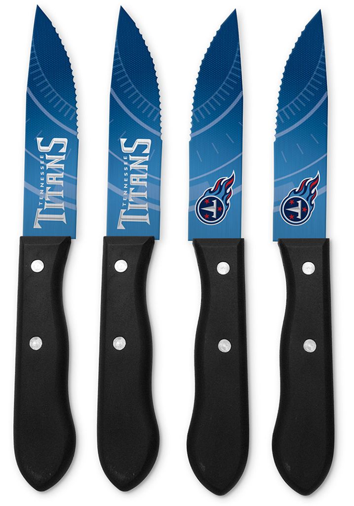 NFL Tennessee Titans Steakmesser 4-teilig Set Football Messer Set Barbecue