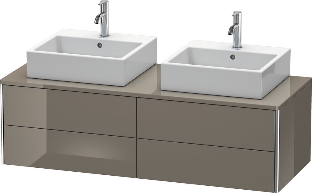 Duravit XSquare Konsolenwaschtischunterbau wandhängend, für zwei Becken, 4 Schubkästen, 1400x400x548mm, XS4916B8989